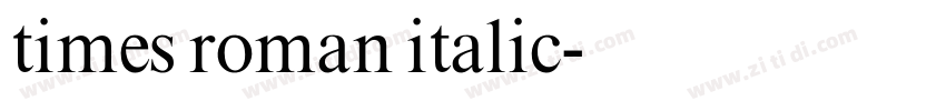 times roman italic字体转换